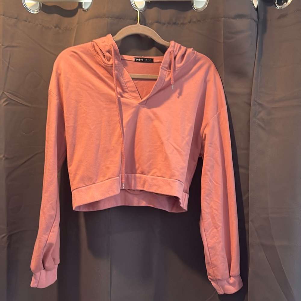 Women’s Pink Cropped Hoodie